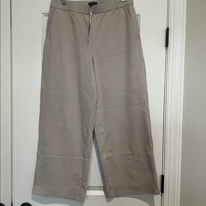 Eileen Fisher Cotton Blend Ponte Wide Leg Pants Women’s Medium NWT Beige